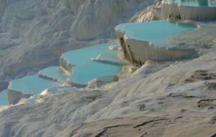 The unique mineral spring of Pamukkale