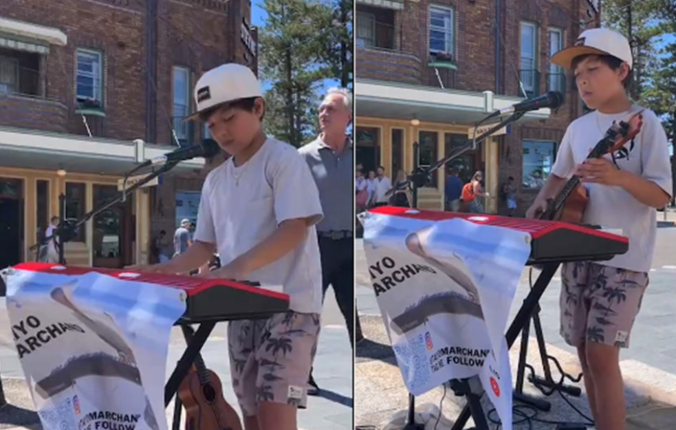 How young piano musician Taiyo Marchand became a hit on the streets of Sydney