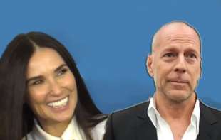 Demi Moore supporting Bruce Willis